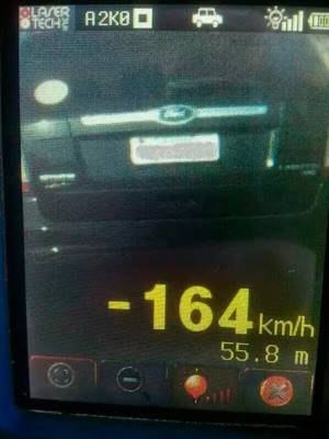 Velocidade é 

pouco mais que o dobro do permitido no trecho da rodovia
