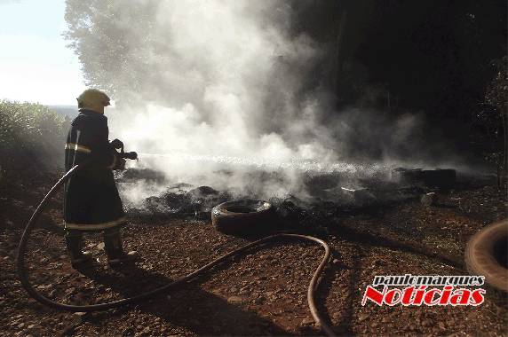 Por pouco o incêndio não se alastrou 

na mata