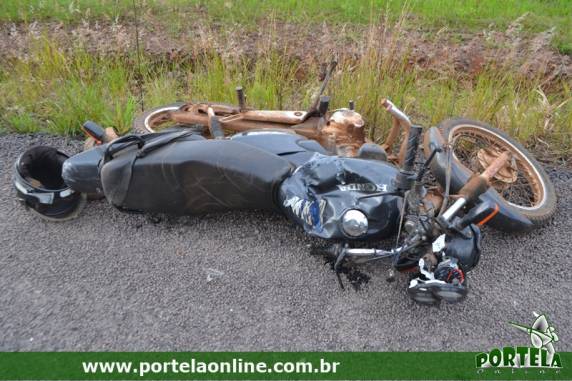 Motociclista sem habilitação se envolve em acidente de trânsito