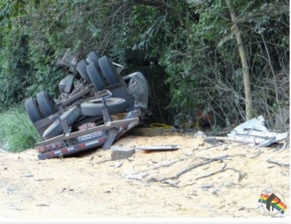 O homem dirigia um caminhão placas de Catuípe