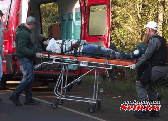 O acidente que envolveu duas motos e um automóvel, foi registrado na BR 472 em Três de Maio