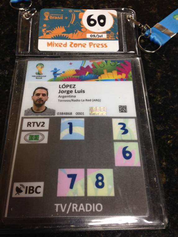 Jorge Luiz López, de 38 anos, foi credenciado para a Copa pelo diário Olé