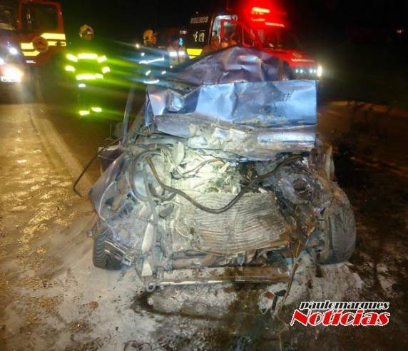 O motorista do automóvel envolvido morreu  no local
