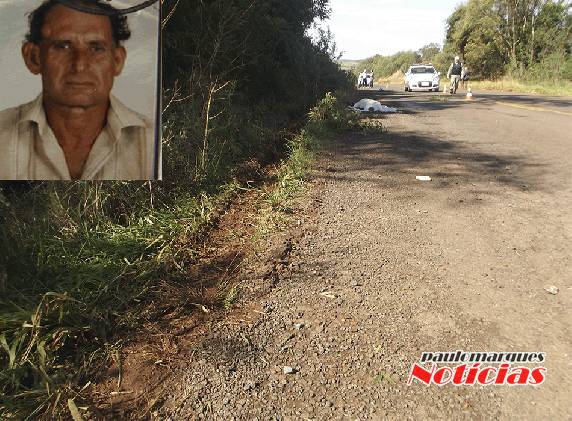 Homem visitava cruz 

cravada às margens da ERS-342 em homenagem ao familiar