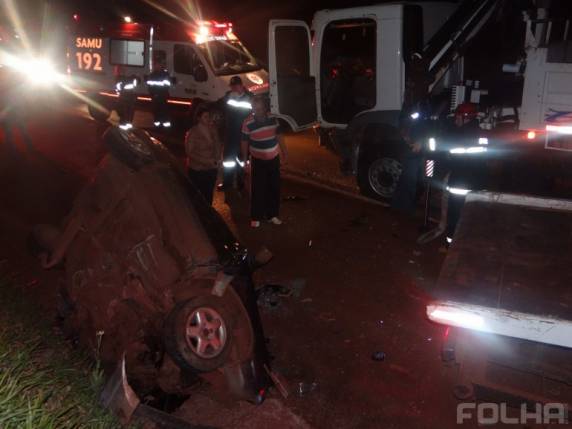 Colisão frontal entre caminhão e automóvel ocorreu no KM 51,5 da BR-386