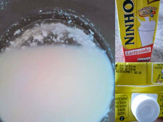 Ao ser aquecido, o leite da Nestlé virou coalhada