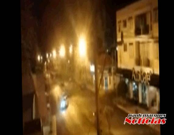 Moradora do terceiro andar de um prédio registrou em vídeo um pouco do que fez o motorista infrator 
