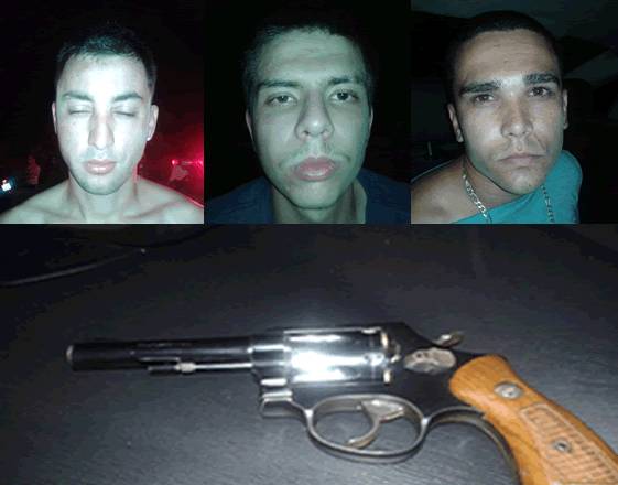 Na confusão os bandidos saíram correndo, mas logo em seguida foram detidos pelas policiais 

militares que estavam de biquini