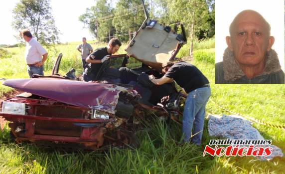 O condutor de uma Fiat Elba morreu no local do acidente