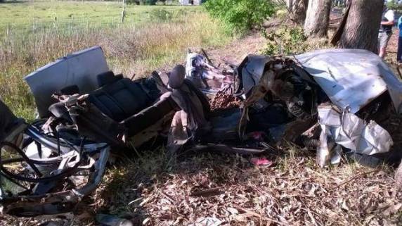 Veículo colidiu com um eucalipto na manhã desta quinta-feira