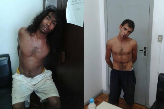 Os bandidos foram presos nos fundos do Bairro Bela União