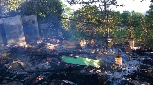 Outra casa havia sido consumida pelo fogo no mês passado em Tiradentes do Sul