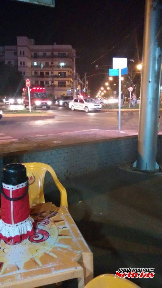 O acidente 

ocorreu no início da noite