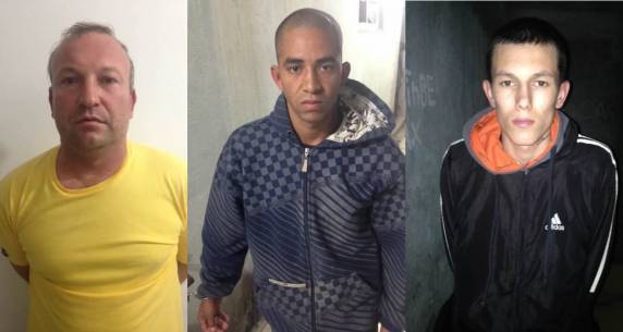 Os três com passagens 

pela polícia