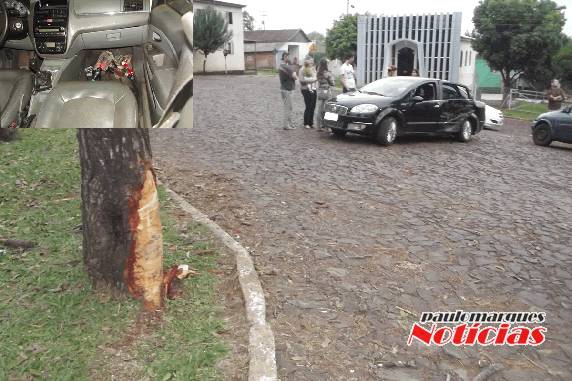 O acidente aconteceu na entrada da Vila Swertz