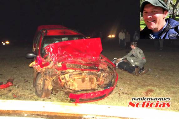 Acidente 

aconteceu no trevo de Bela Vista por volta das 18he30min deste sábado (16)