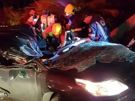 Acidente ocorreu na madrugada desta sexta (21) na Rodovia Osvaldo Reis