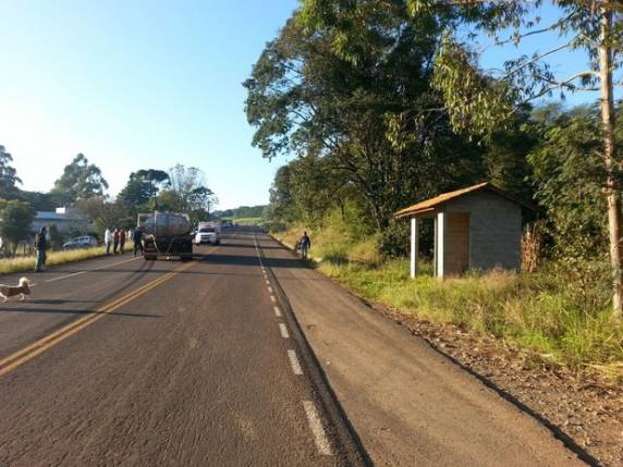 Acidente aconteceu na manhã desta quarta-feira (3) na BR-282, em Xaxim