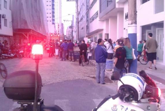 Acidente ocorreu em edifício residencial de Balneário Camboriú