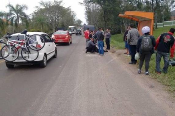 Atropelamento foi por volta das 

16h na BR-287