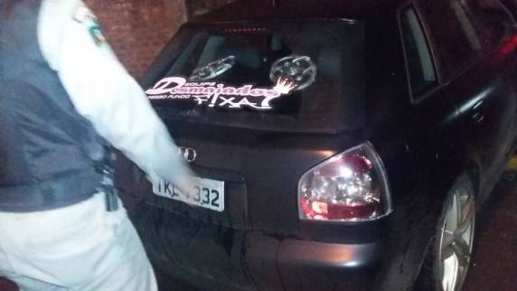O assalto 

ocorreu por volta das 21 horas, onde foi vítima Rithiely Amaral da Luz, que teve seu Audi A/3 de placas IML-7322 roubado