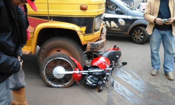 Apesar do susto, o motociclista não teve ferimentos graves