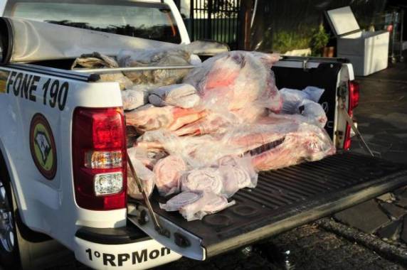 Dono de casa de carnes foi preso em flagrante durante operação que apreendeu 288 quilos de carnes sem procedência