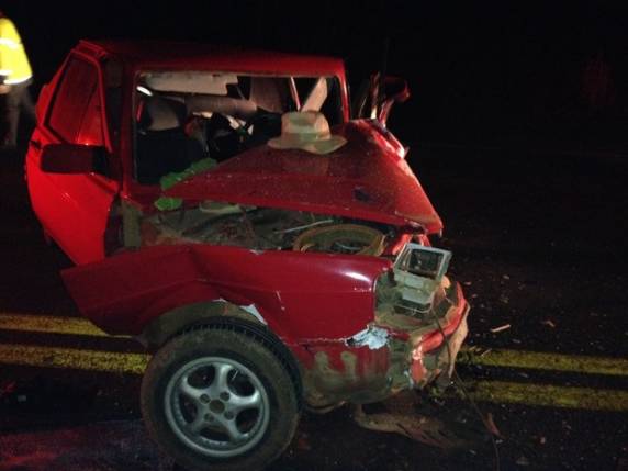 Batida ocorreu na BR-282 em Vargem, no Oeste, e condutor morreu no local
