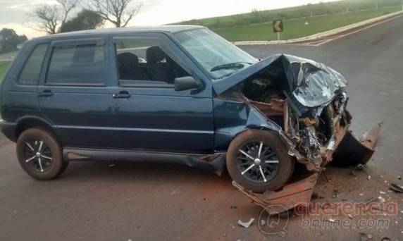 Veículos colidiram no trevo de Esquina Boa Vista