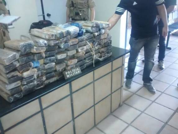 Polícia encontrou mais de 70 quilos de maconha em Lages, Serra de SC
