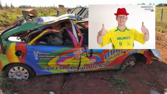 Cleiton Kurtz conhecido nacionalmente como o personagem Willmutt 

voltava de um show
