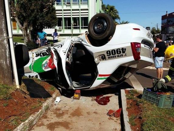 Policiais estavam indo atender ocorrência de arrombamento em Xaxim