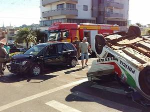 Policiais estavam indo atender ocorrência de arrombamento em Xaxim