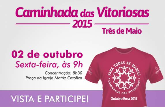Evento inicia às 9h, em 

frente à Praça da Igreja Matriz Católica