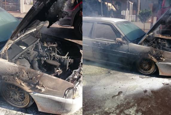 Ocupantes tiveram 

dificuldades para saírem do interior do carro