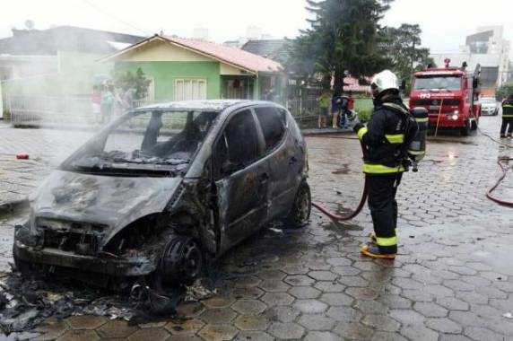 Corpo de Bombeiros Voluntários foi acionado para atender ocorrência