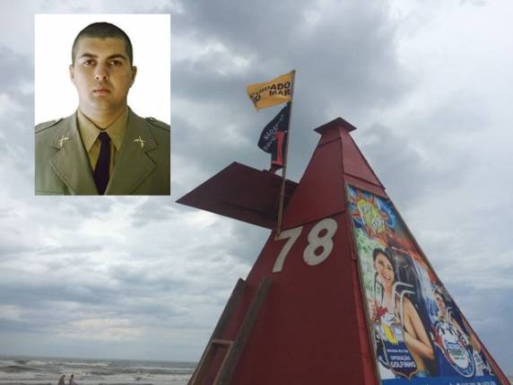 Guaritas do litoral gaúcho estenderam bandeira preta 

em sinal de luto