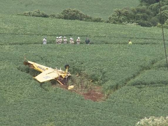 Piloto estava sozinho na 

aeronave e teve ferimentos leves