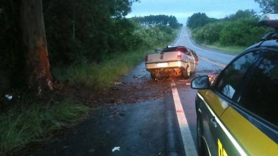 O acidente ocorreu no km 395 da rodovia