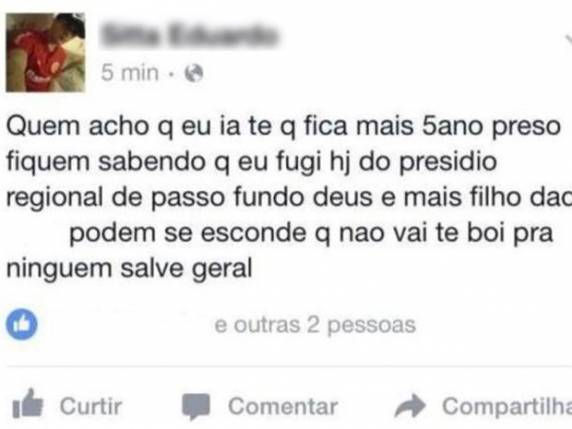 Dos nove presos que conseguiram fugir do presídio, seis 

seguem foragidos