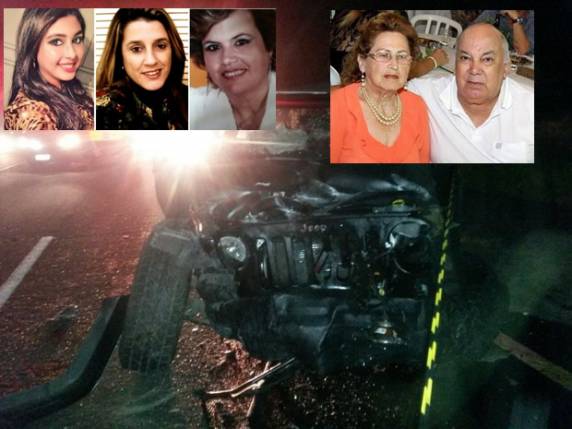 Jeep 

ocupado por dois jovens destruiu Santana que levava família em Içara