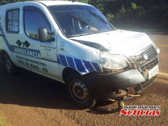 Veículo da secretaria da Saúde colidiu em um automóvel em Três Passos