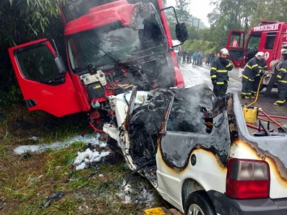Acidente ocorreu nesta 

terça (21) em Jaraguá do Sul