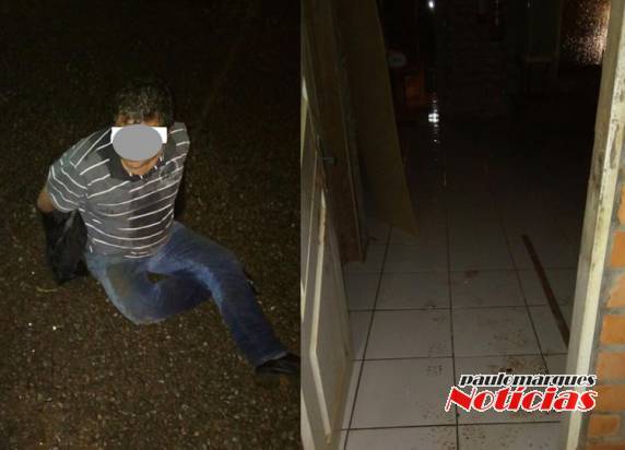 O ladrão foi 

flagrado por policiais quando furtava nos fundos de uma refrigeração