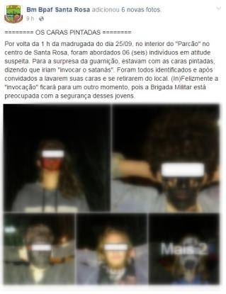 Atitude 

inusitada chamou atenção de brigadianos em Santa Rosa