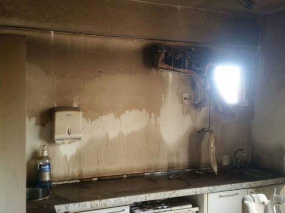 Sala de dentista ficou destruída na tarde desta segunda (9) no Centro