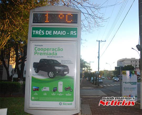 Em Serafina Corrêa, a mínima foi de -4,3ºC na madrugada