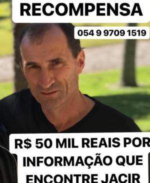 Jacir Potrich, 55 anos, sumiu após chegar de pescaria em 13 de novembro