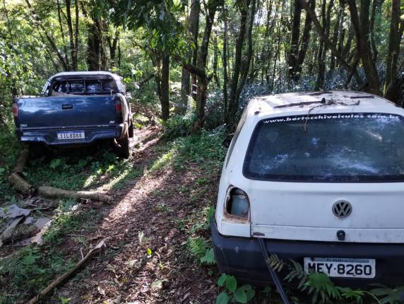 Ao vasculhar o local, Berardi encontrou uma trilha de passagem de veículo, de aproximadamente 300 metros adentro de uma lavoura de trigo