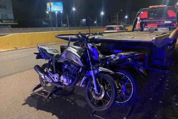 De acordo com a Polícia Rodoviária Federal, cerca de 50 motos participaram do chamado 